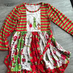 Long sleeve size 14-16 Grinch dress